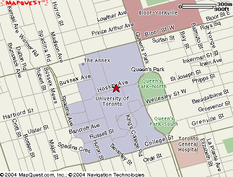Map of the Trinity College area